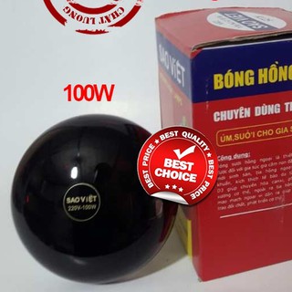 Bóng sưởi ấm gia súc ,gia cầm, chó mèo hồng ngoại Sao Việt 100W