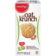 Bánh Yến Mạch ăn kiêng Munchy's Oat Krunch vị Dâu, hạt phỉ -156g