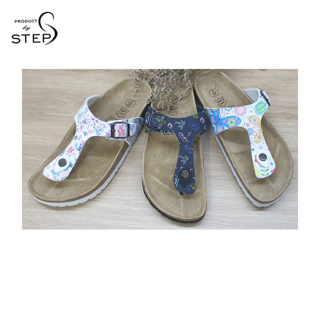 Dép đế trấu Nữ Quai EVA in hoa văn kẹp ngón