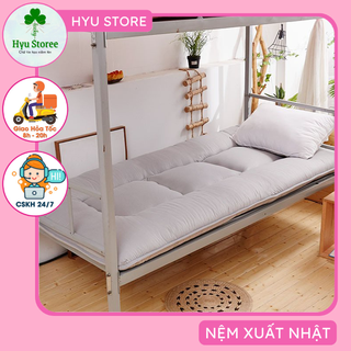 Nệm topper xuất Nhật 7cm không xẹp nệm gấp nệm ngủ 1 người 1m X 2m màu xám nệm gấp 3 giá rẻ