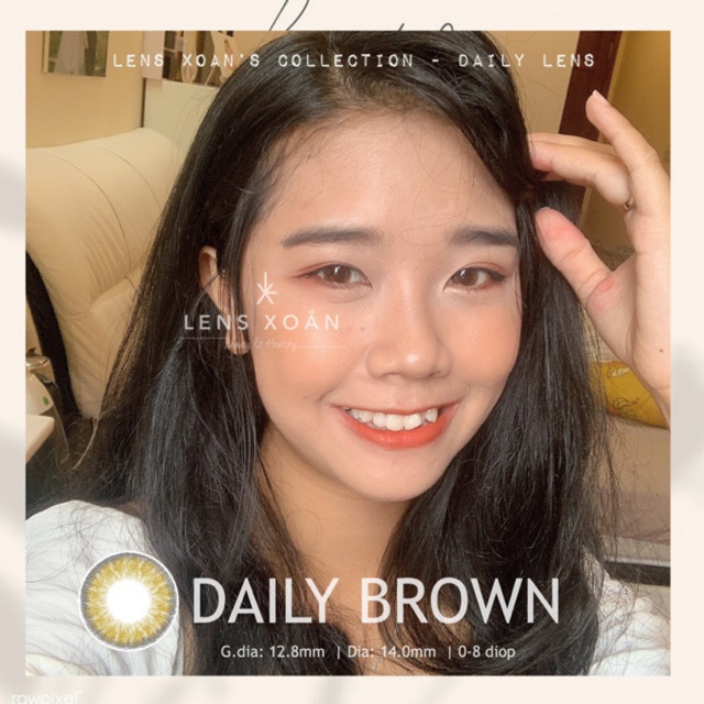 KÍNH ÁP TRÒNG DAILY BROWN ( NÂU MẬT ONG TỰ NHIÊN)