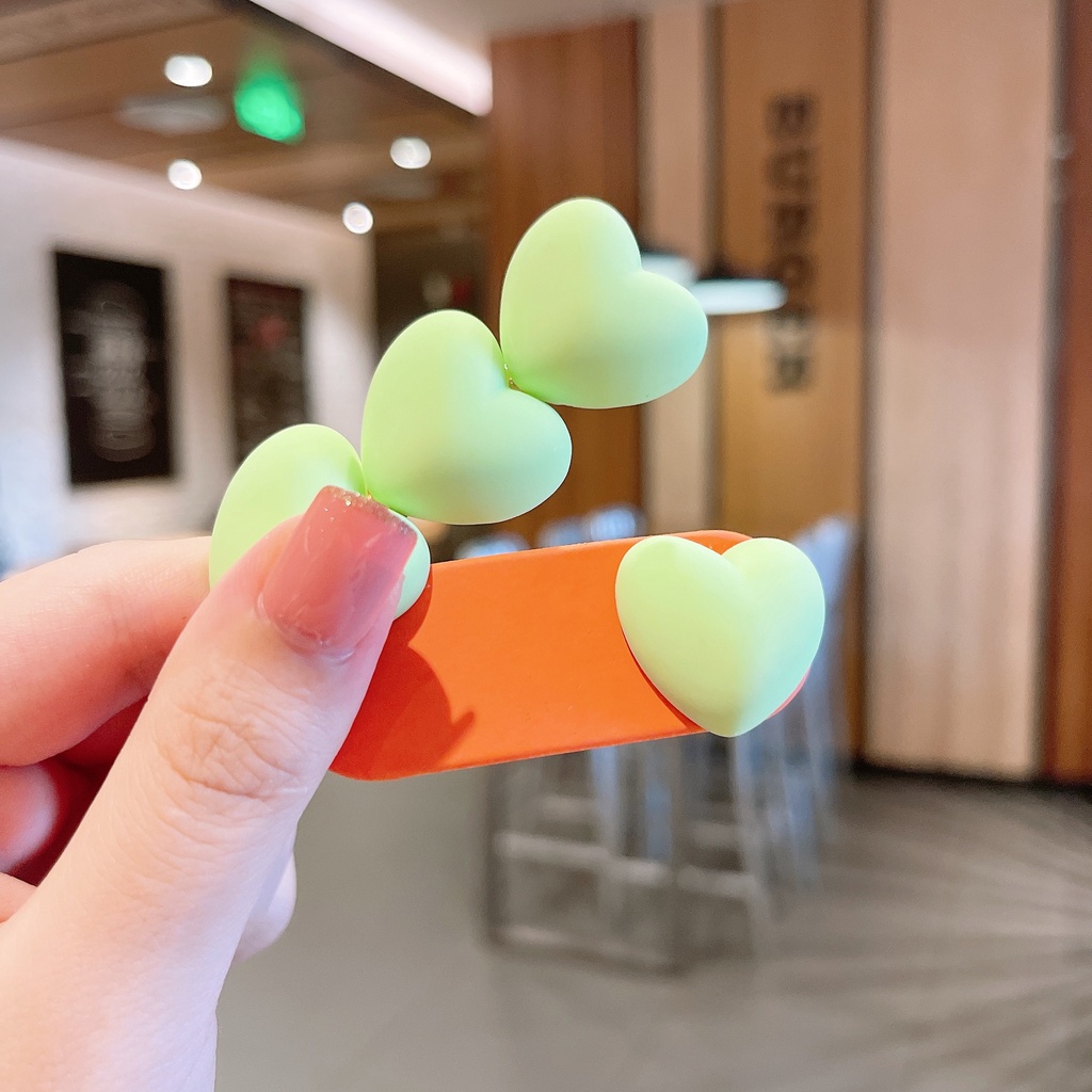Kẹp Tóc Hình Ngôi Sao/Trái Tim Màu Sắc Ngọt Ngào Phong Cách Hàn Quốc