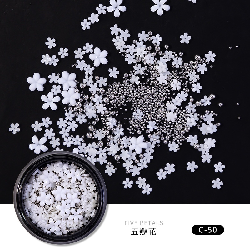 Phụ Kiện Trang Trí Móng Tay Nghệ Thuật Ba Chiều Hình Hoa Nhỏ Bằng Nhựa resin Phong Cách Nhật Bản ins