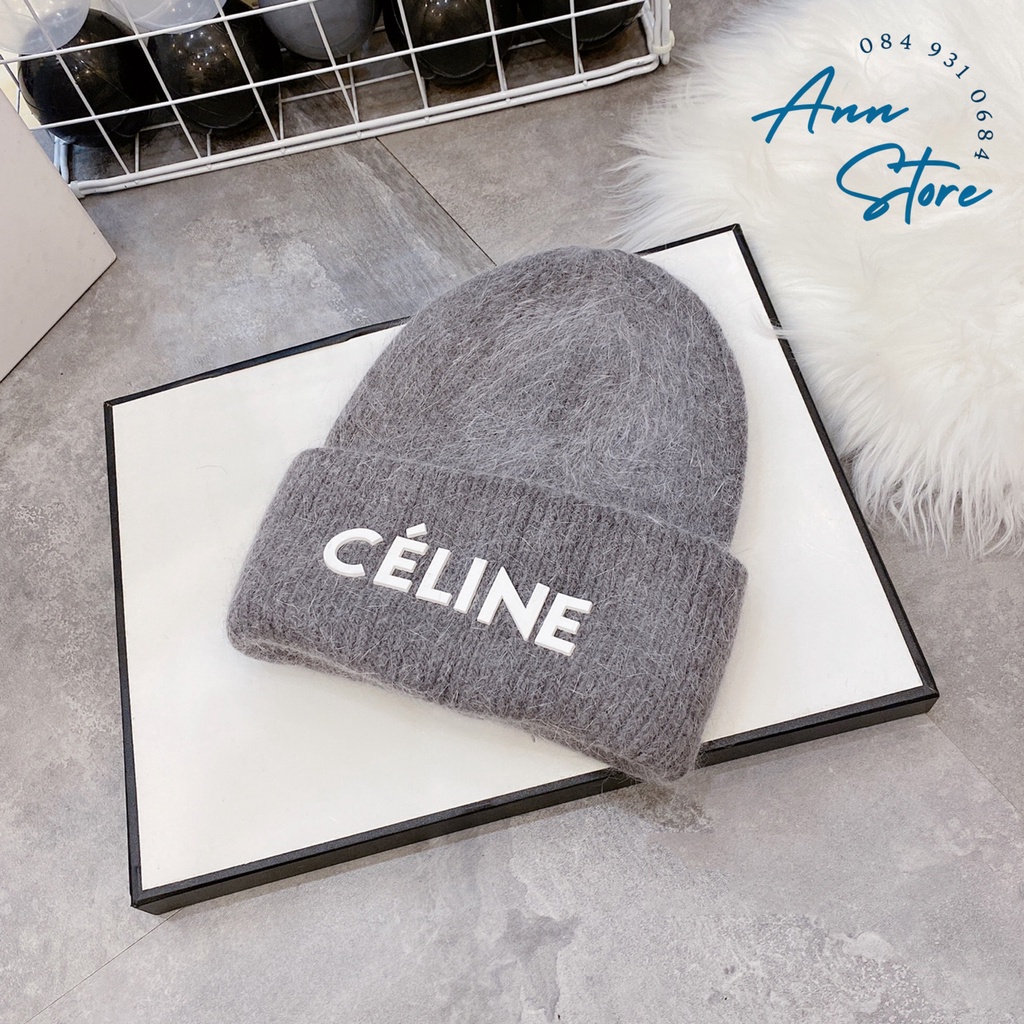 Mũ len C E L I N E lông thỏ cực hot, hàng Quảng Châu cao cấp,b ảng màu mới thời trang, lên hình cực xinh