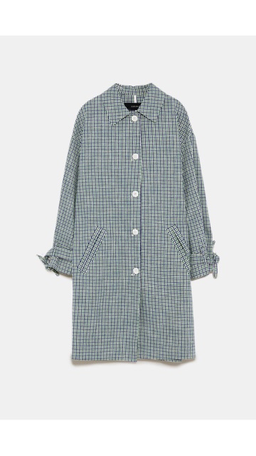 Áo khoác kẻ zara