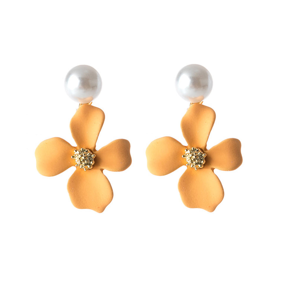 Bông Tai Đính Ngọc Trai Xinh Xắn Theo Phong Cách Hàn Quốc