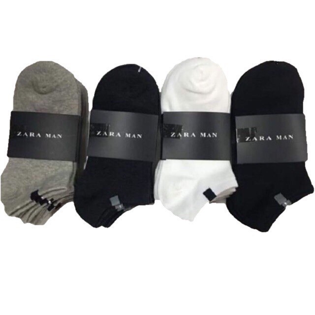 [LỐ 10 đôi] Tất Nam Cổ Ngắn AZAZ Vớ Ngắn Nam Nữ vải Cotton dày vừa thoáng mát khử mùi TATNAM04