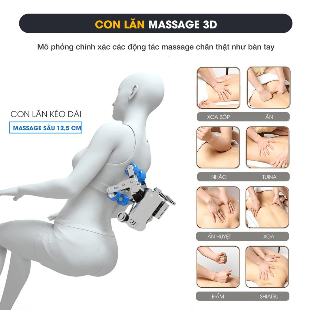 Ghế massage chính hãng KLC K6688 - Điều khiển bằng giọng nói, công nghệ không trọng lực, nhiệt hồng ngoại...