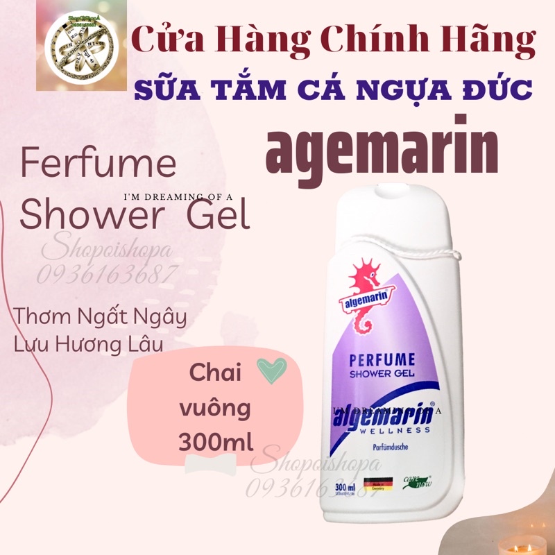 Combo 6 chai Sữa Tắm Cá Ngựa ALGEMARIN CHUẨN ĐỨC 300-600ml Siêu thơm