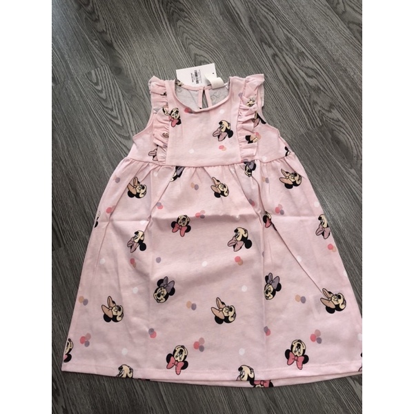 Váy Hong hoạ tiết mickey HM us