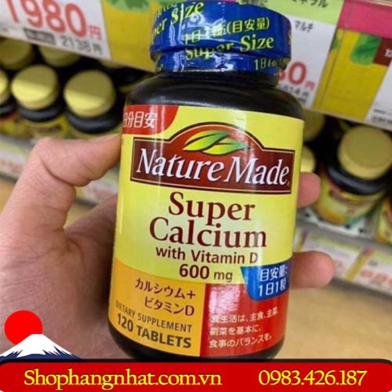 Viên bổ sung canxi 4 tháng nature made nhật