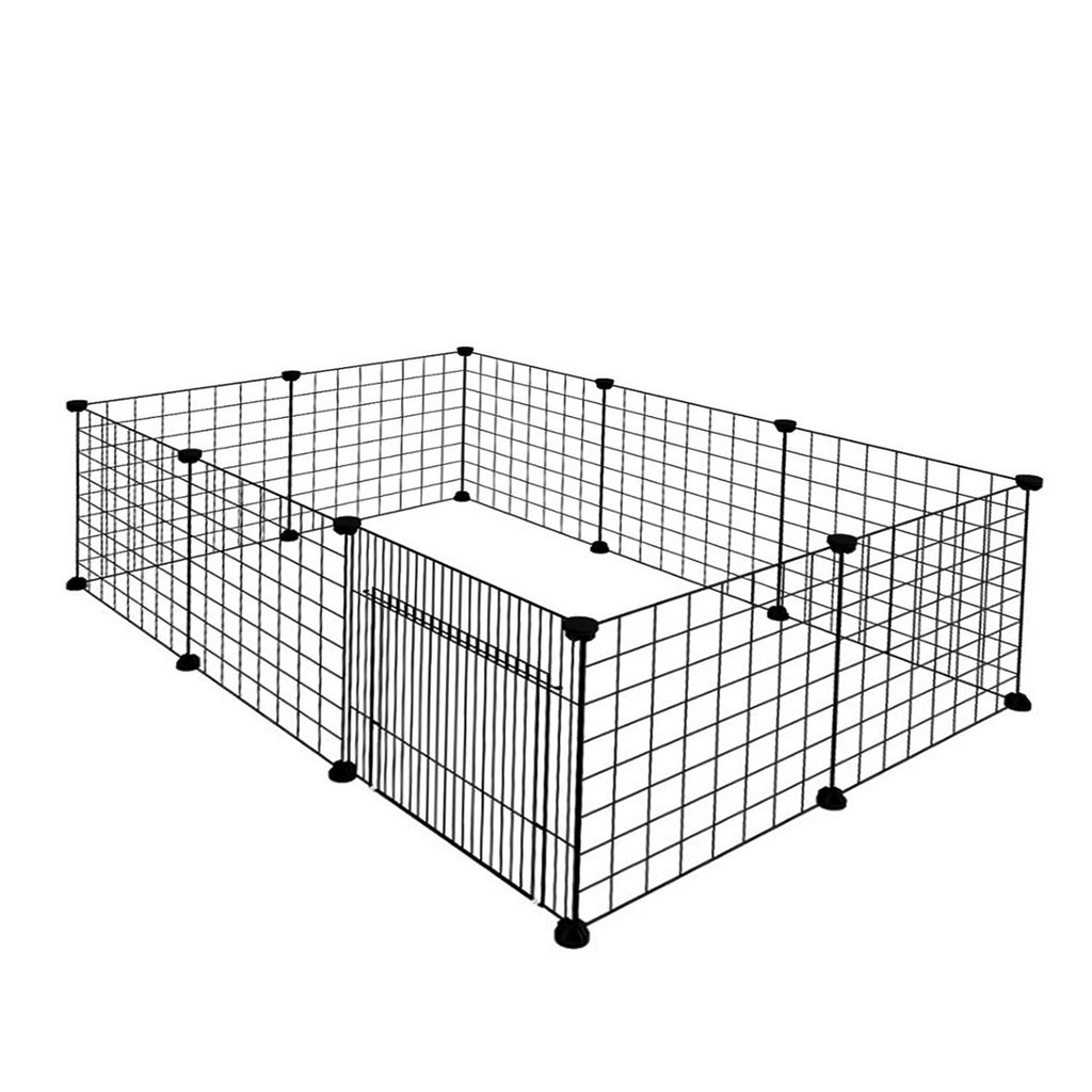 Chuồng Quây, Ghép Cửa Sắt 12 Tấm Cho Thú Cưng Hamster Chó Mèo (có tặng kèm chốt)