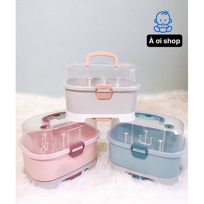 (Mẫu 2021) Khay Giá úp bình sữa Jupin mẫu mới có 2 van thoát hơi ẩm