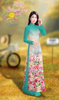 Vải Áo Dài Tằm Ý/ Lụa Nhật Rừng Hoa