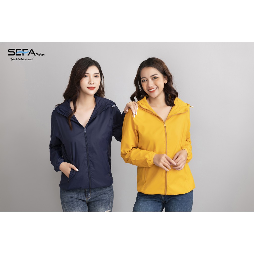Áo gió nữ vân SEFA hai lớp | BigBuy360 - bigbuy360.vn
