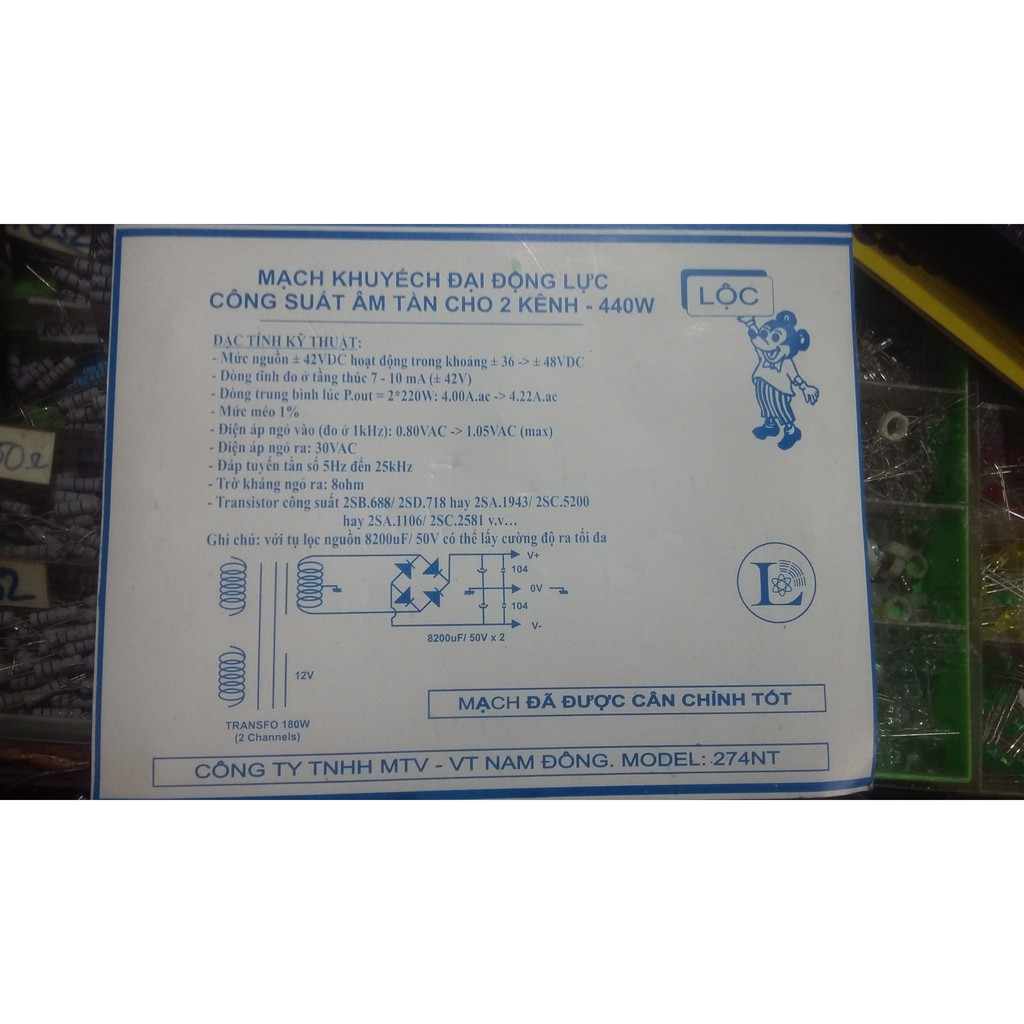 Mạch Công suất âmly 12 sò 440W - 12 sò 440w