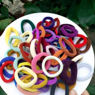 Túi 48 cột tóc nhiều màu tối cở nhỏ (đường kính 3-4cm)