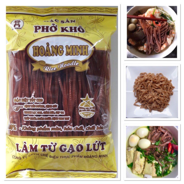 PHỞ gạo lứt đỏ Hoàng Minh gói 500g