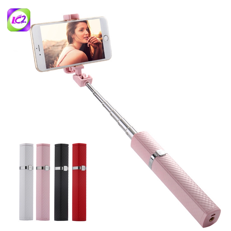 selfie stick Self-timer Mini portable Line Control travelling selfie 