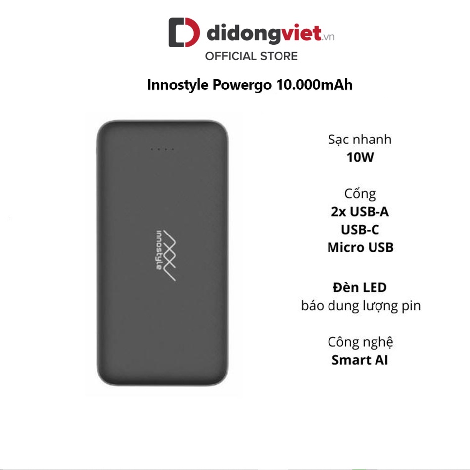 Pin sạc dự phòng Innostyle Powergo 10.000mAh