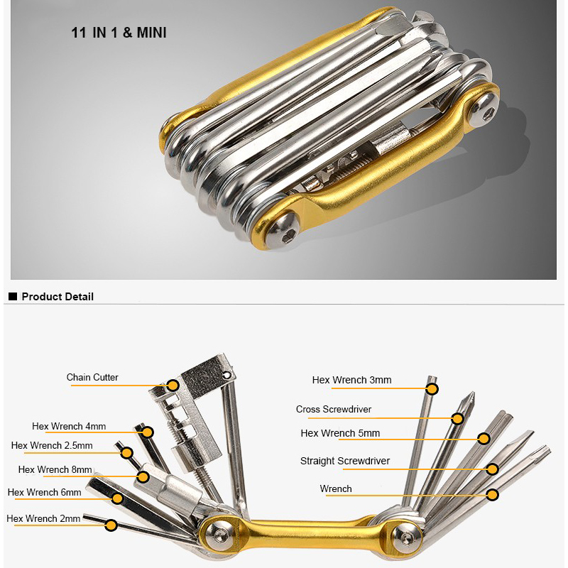 Rockbros Bộ Dụng Cụ Sửa Chữa Xe Đạp Đa Năng 11 Trong 1