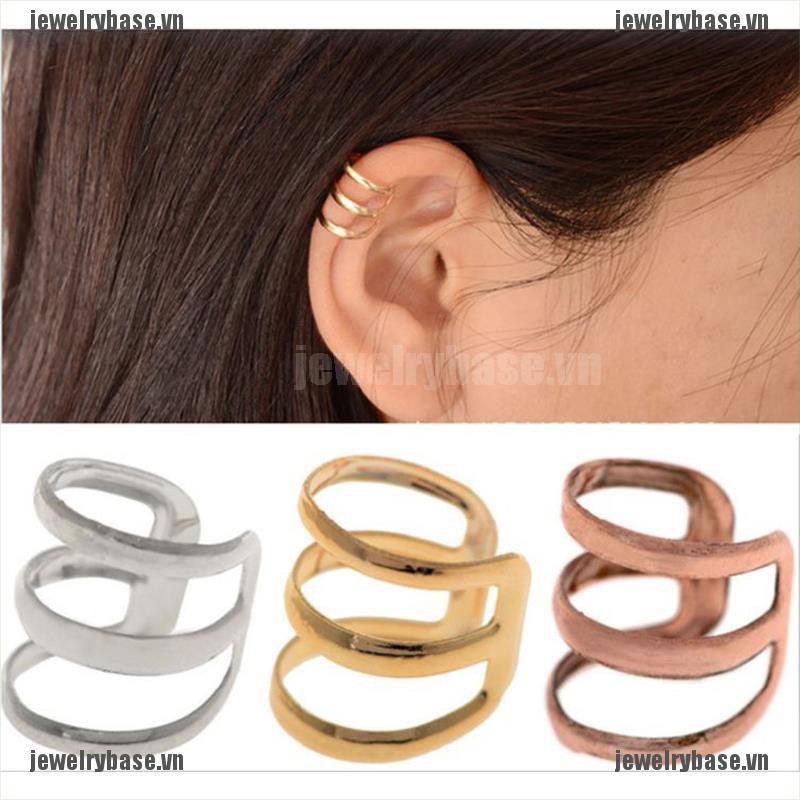 [Base] Unisex Fashion Punk Rock Ear Clip Cuff Wrap No Piercing-Clip On Earring Jewelry [VN]