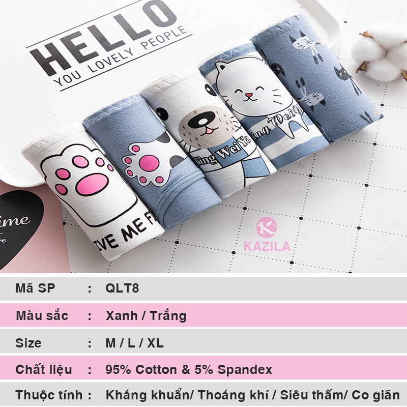 Quần lót Teen nữ dễ thương hình Mèo, Quần lót nữ cotton kháng khuẩn Kazila QLT8 | BigBuy360 - bigbuy360.vn