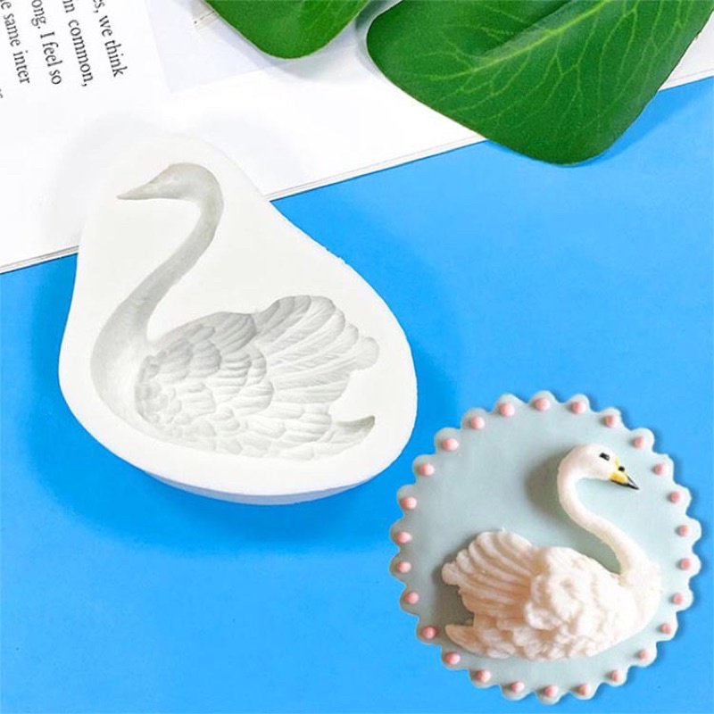 silicon thiên nga nhỏ trang trí bánh