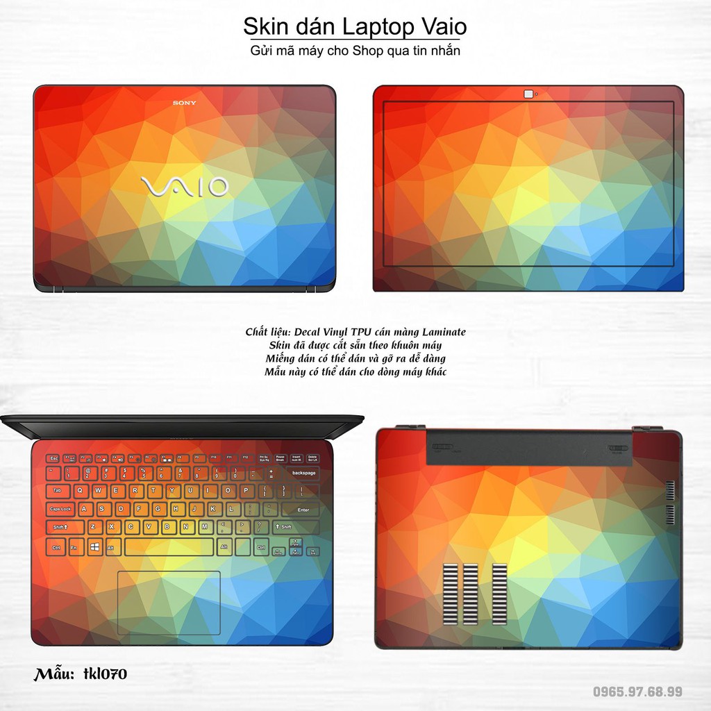 Skin dán Laptop Sony Vaio in hình thiết kế nhiều mẫu 7 (inbox mã máy cho Shop)