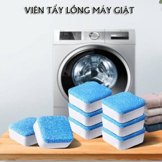 Hộp 12 viên tẩy vệ sinh lồng máy giặt, sủi sạch vi khuẩn, tẩy sạch cặn bẩn lồng giặt