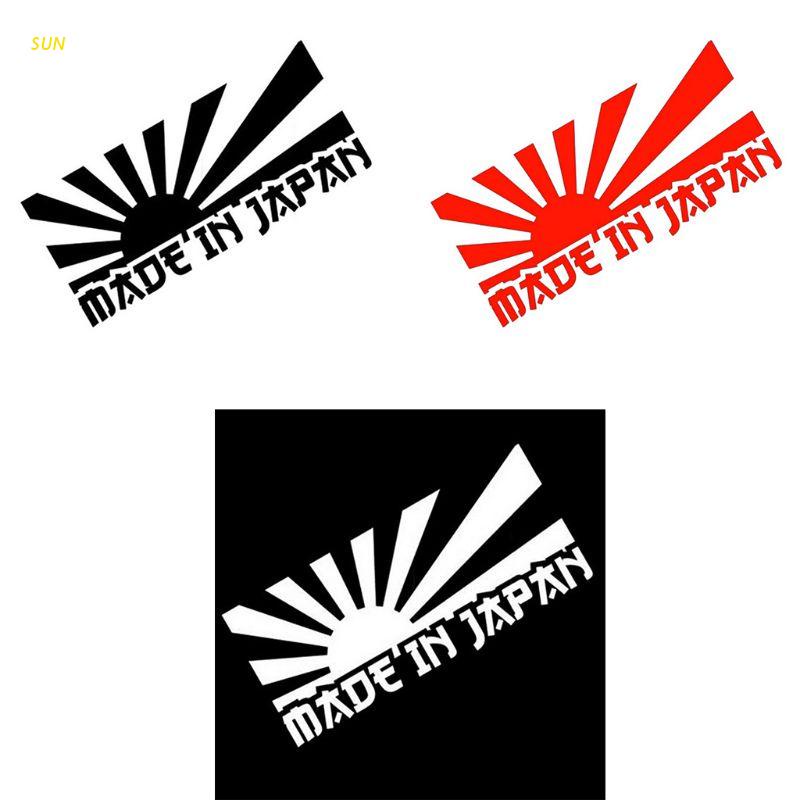 Decal dán trang trí xe hơi in chữ Made In Japan 13x6cm
