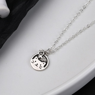 Dây chuyền mạ bạc mèo dễ thương