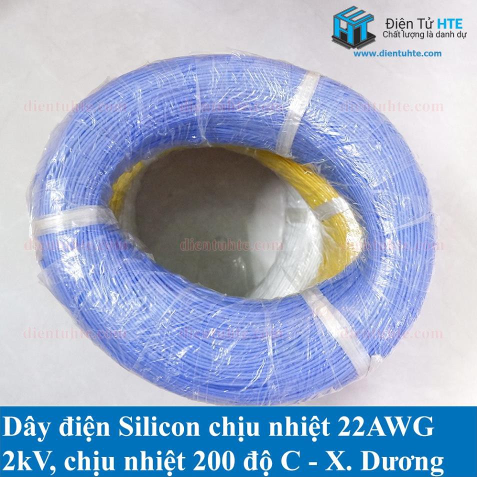 5 mét Dây điện Silicon chịu nhiệt siêu mềm 22AWG - 18AWG nhiều màu