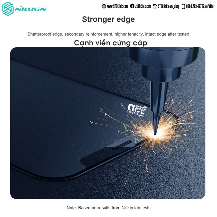 KÍNH CƯỜNG LỰC IPHONE 12 PRO MAX NILLKIN CHỐNG VÂN TAY FOGMIRROR 2.5D CHÍNH HÃNG