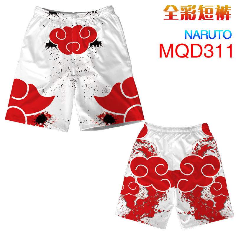 Quần Short In Họa Tiết Naruto Akatsuki 3d Thời Trang