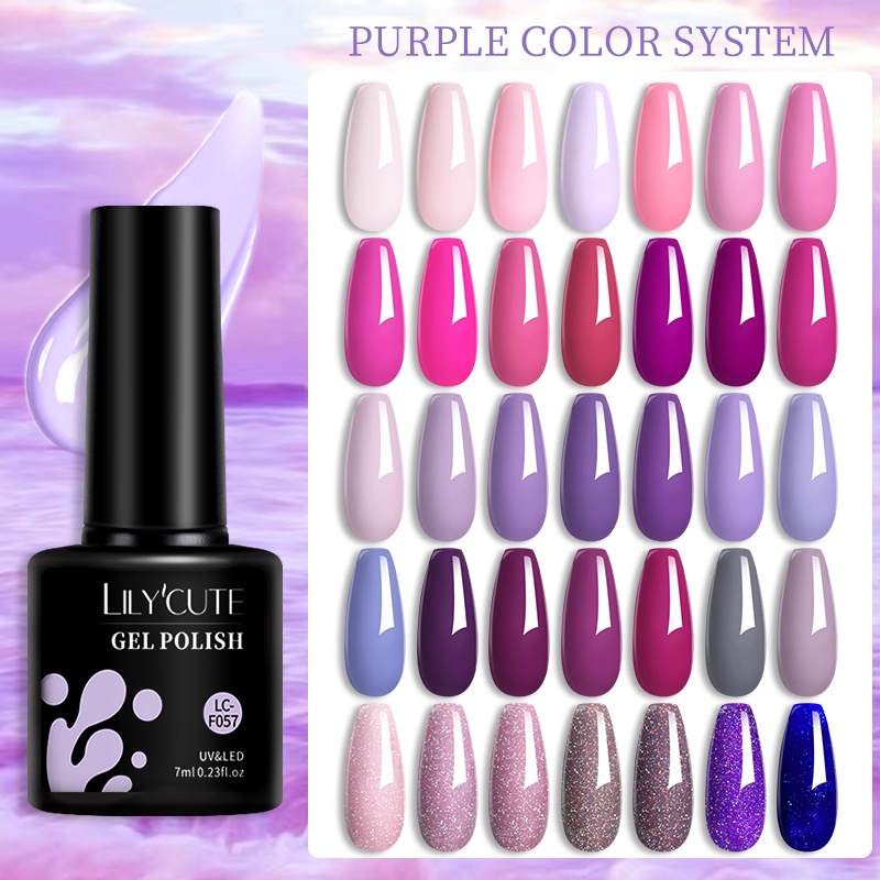 Sơn Móng Tay Gel UV 7ML Màu Tím Chuyên Dụng Cho Trang Trí Móng Nghệ Thuật