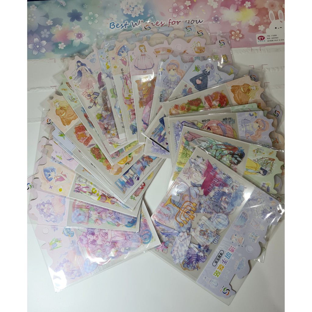 Sticker Nhãn Dán Trang Trí Anime Nhiều Mẫu Bộ 1