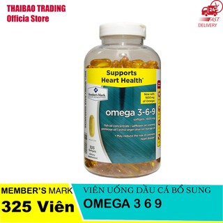 [Date 07/2021] VIÊN UỐNG OMEGA 369 SUPPORT HEART HEALTH MEMBER'S MARK CỦA MỸ 325 Viên | FISH OIL OMEGA 369