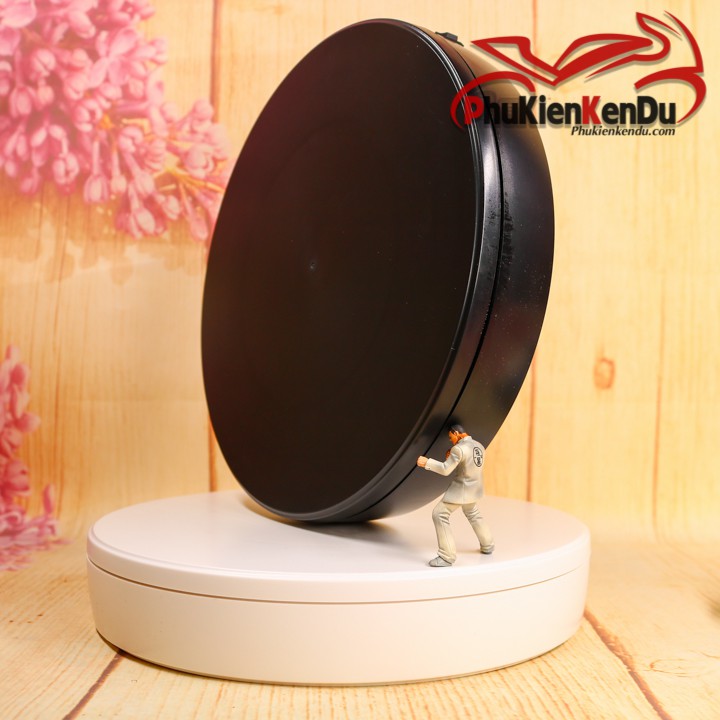 Bàn xoay trưng bày sản phẩm, đế xoay trưng bày sản phẩm, mặt mâm 22cm, tải 5kg, dùng điện 220V
