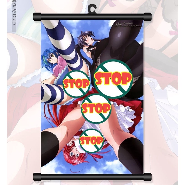 Tranh Cuộn Vải Treo Tường Trang Trí In Hình Anime High School DxD Rias Gremory