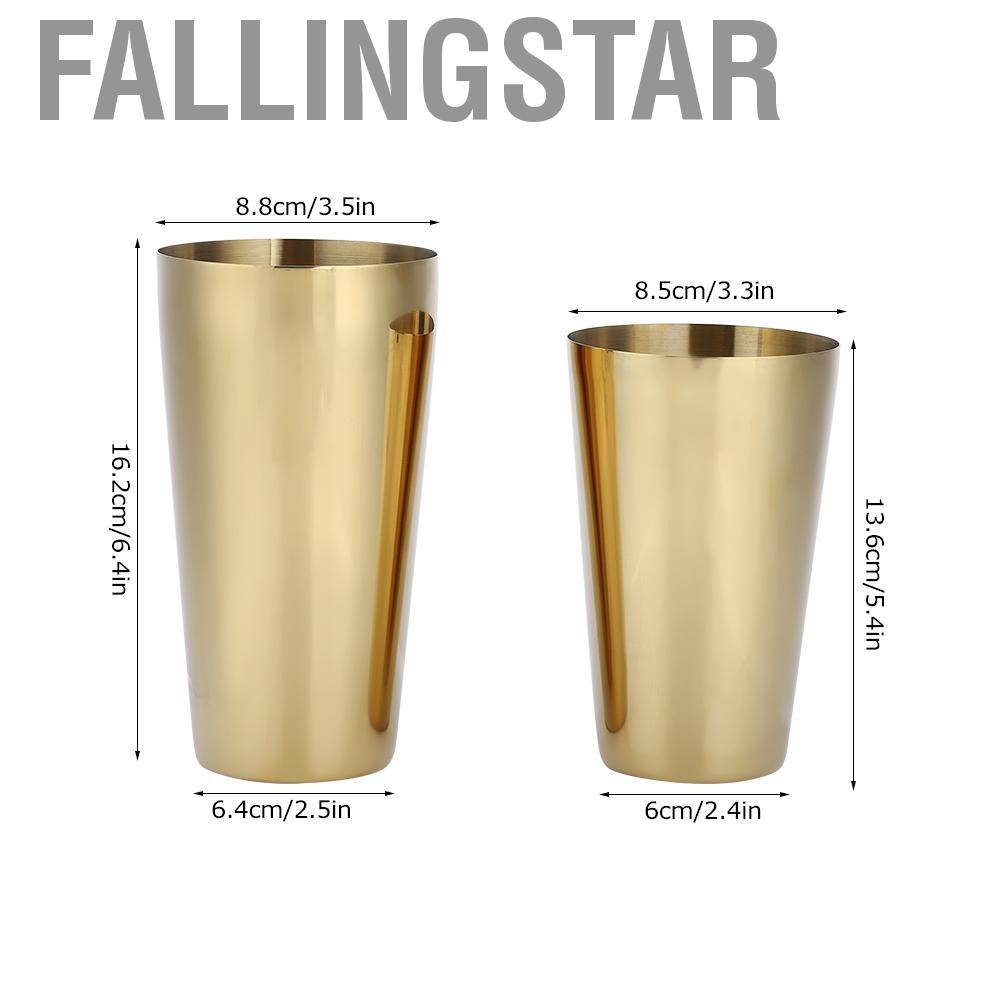 Fallingstar 304 Stainless Steel Cocktail Shaker Bottle Set Bartender Bar Accessory Barware Tools