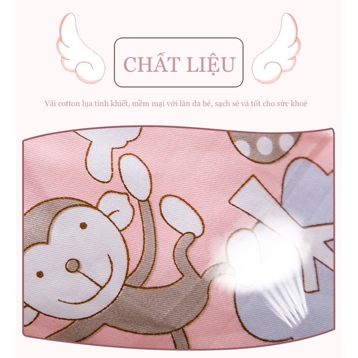 Áo yếm ăn dặm xuất Nhật cộc tay, mẫu mới 2022, hoạ tiết xinh xắn, dễ vệ sinh