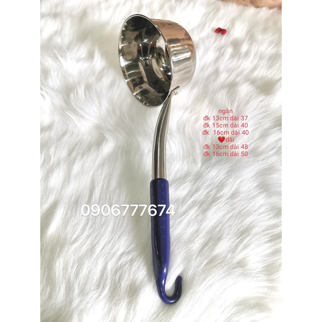 GÁO MÚC NƯỚC LÈO INOX CÓ VẠCH ĐO LƯỜNG