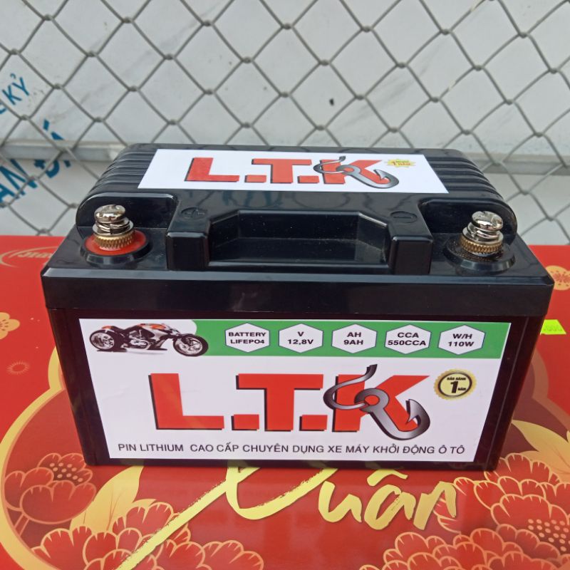Ắc quy pin lithium 12.8v 9ah 550ca khởi động mọi xe pkl