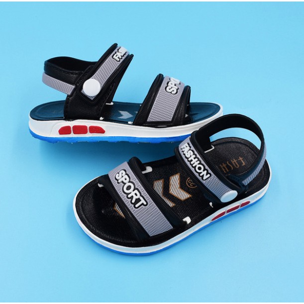 Xăng đan bé trai, dép bé trai Fashion Sport (Đỏ - xám - xanh) + Tặng tất vớ cho bé
