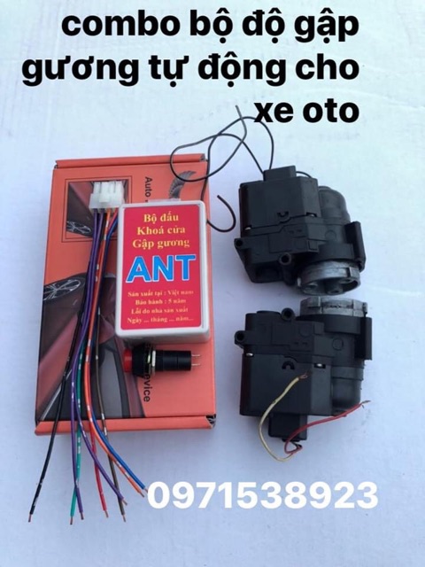 Combo trọn bộ motor gập gương cho xe oto chưa có gập gương