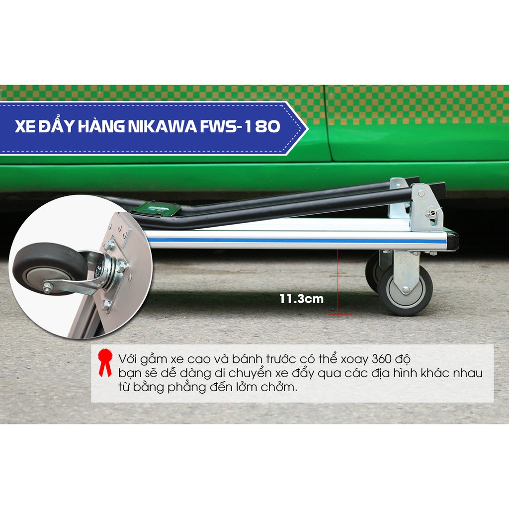 Xe đẩy hàng nhôm Nikawa FWS-180