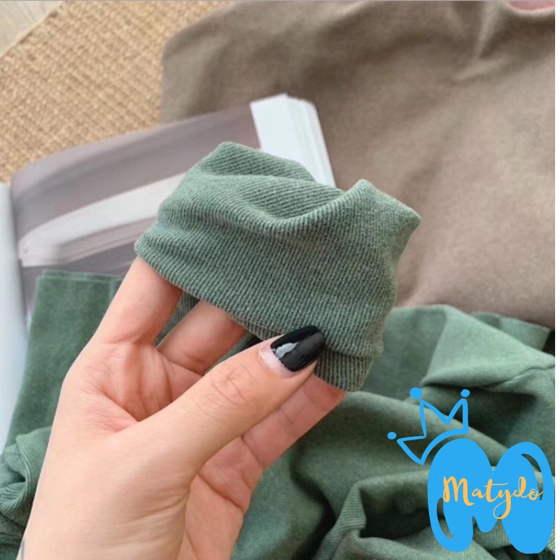 Áo giữ nhiệt nữ MATYDO cotton gân thời trang chất dày ấm cho mùa thu đông từ 40-55kg