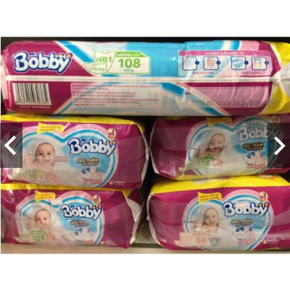 Tã- Miếng lót sơ sinh Bobby NewBorn1 NB1-108 +9 miếng
