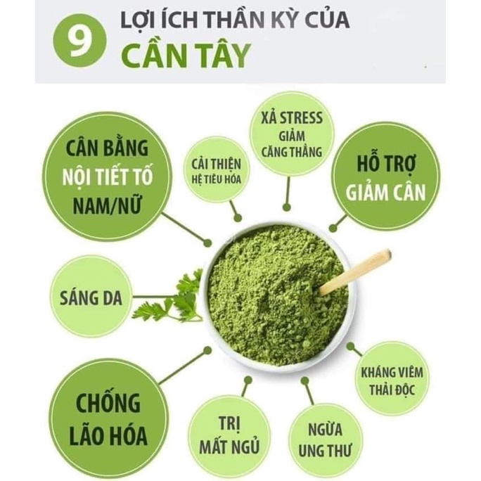 200 g Bột Cần Tây Sấy Lạnh Nguyên Chất (Bột Detox Thanh Lọc Cơ Thể, Đẹp Da, Giữ Dáng)